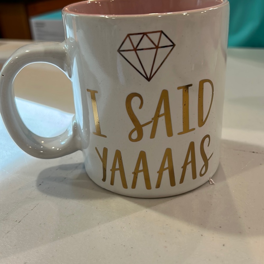 I SAID YAAAAS Diamond Coffee Cup Mug Tea Ceramic Pink Diamond